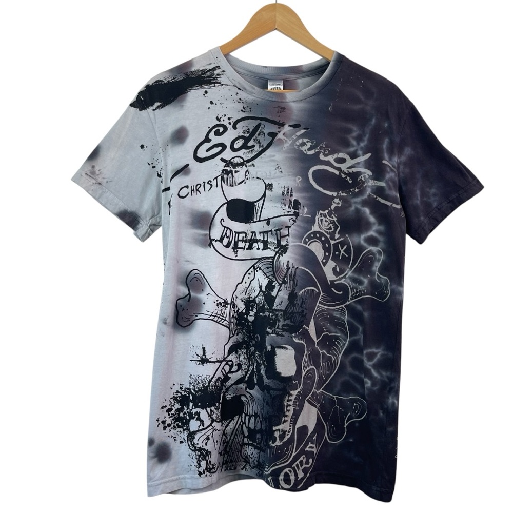 Vintage Y2K Ed Hardy by Christian Audigier Death or Glory Graphic T-Shirt EH7105